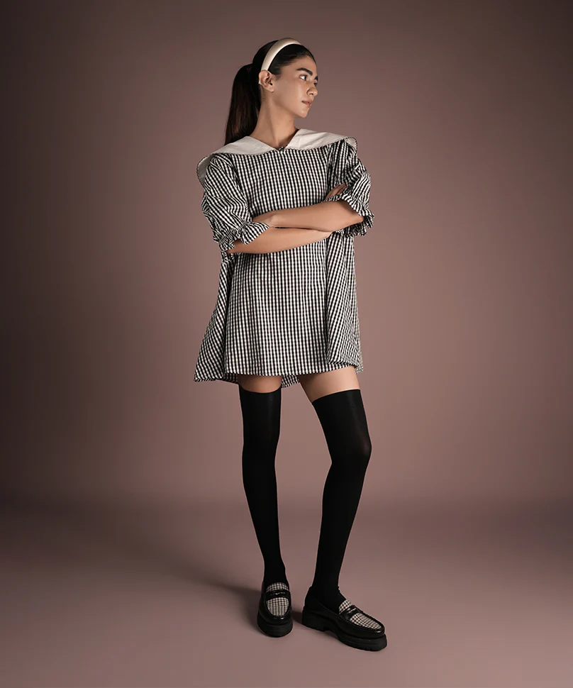 Charcoal Thigh High Stockings - Image 6