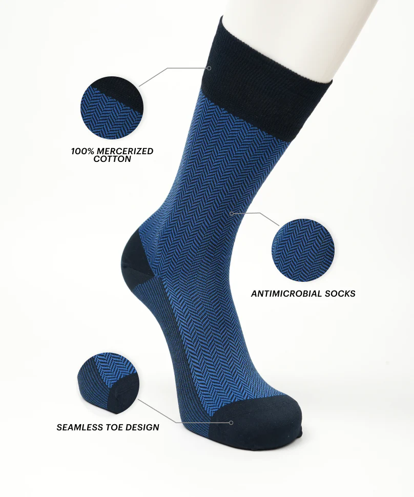 Royal Blue Herringbone - Image 3